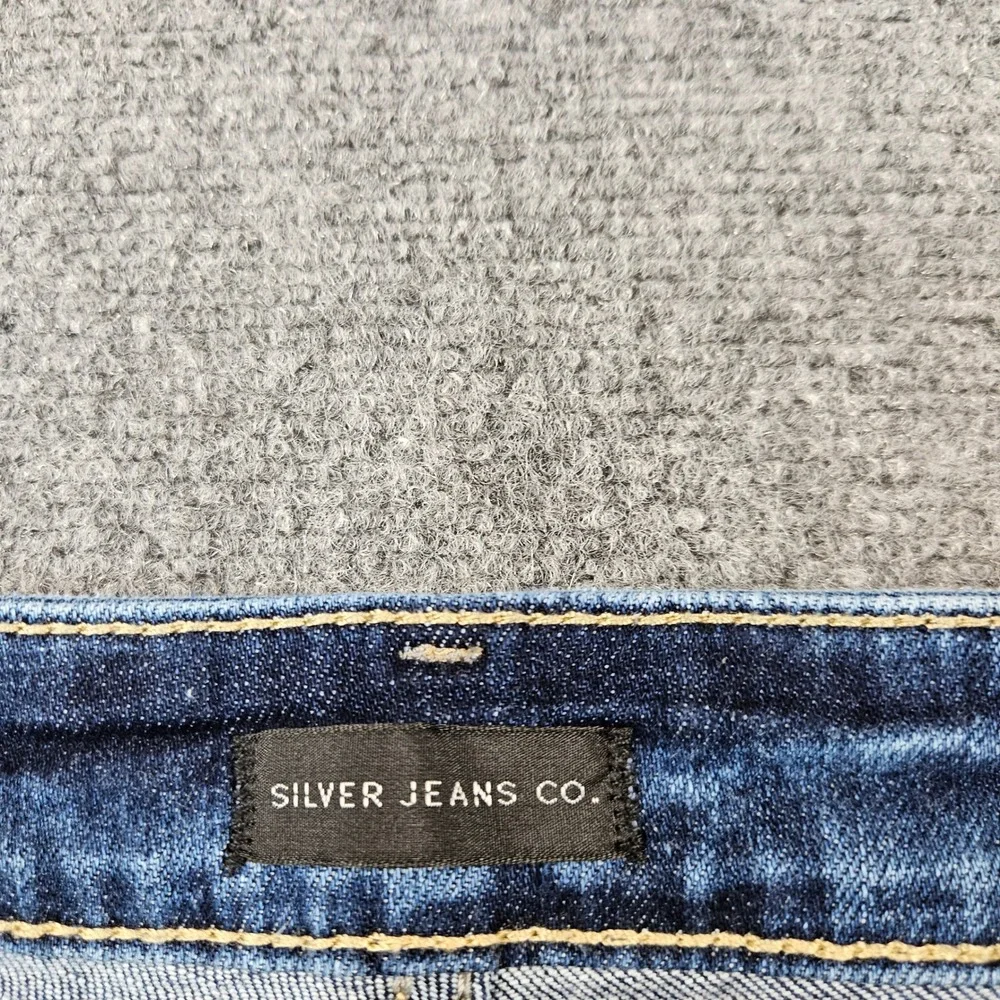 Silver Jeans Co Eddie Relaxed Fit Straight Leg Jeans Mens W42 L34 Blue Denim